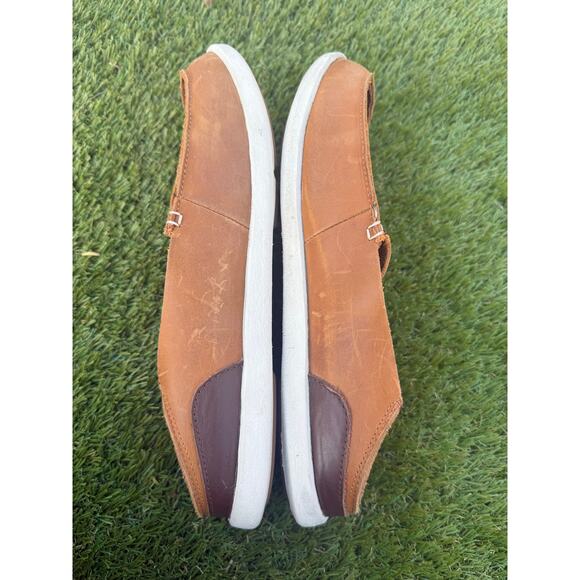 OluKai Kakaha Men’s Leather Slip-On Shoes Brown Loafers US 10 Nalukai main image 6